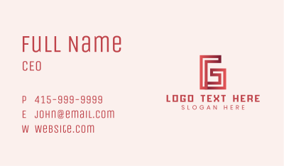 Creative Business Letter G Business Card Image Preview