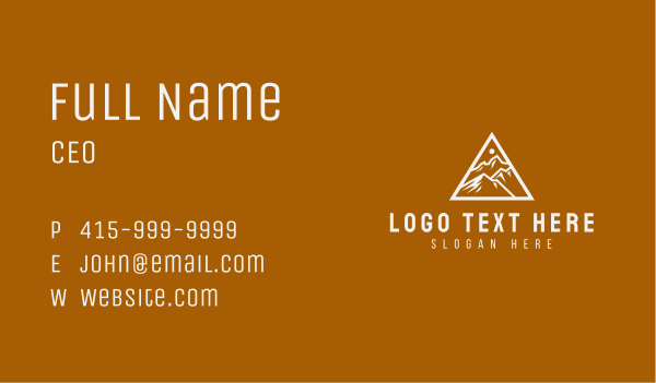 Triangle Tall Mountain Business Card Design Image Preview