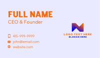 Startup Business Letter N Business Card Image Preview