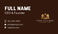 Luxury Wolf Crest Shield Business Card Preview