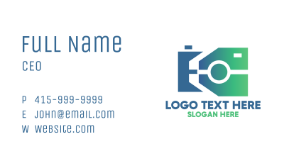 Polygonal Camera  Business Card Image Preview