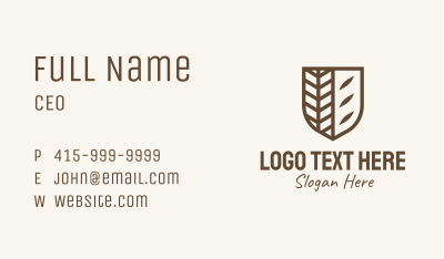 Wheat  Bakery Emblem Business Card Image Preview