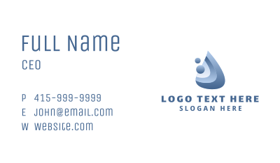 Blue Droplet Hygiene Business Card Image Preview