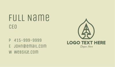 Pine Tree Leaf Business Card Image Preview