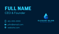 Water Faucet Droplet Business Card Design