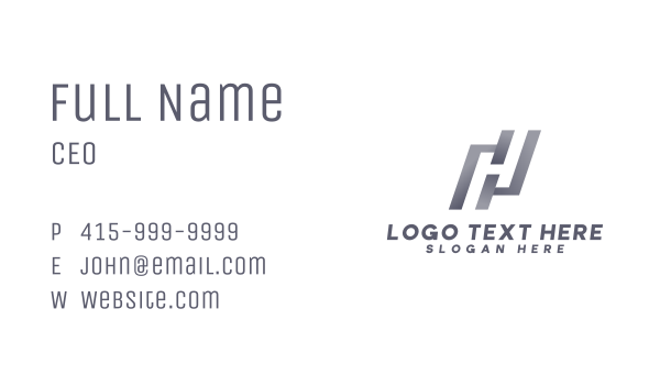 Modern Tech Letter H Business Card Design Image Preview
