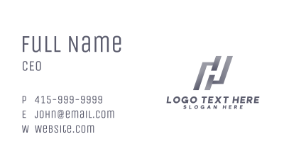 Modern Tech Letter H Business Card Image Preview