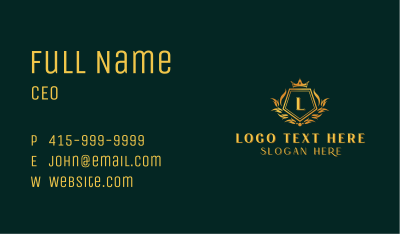 Crown Royal Shield Business Card Image Preview