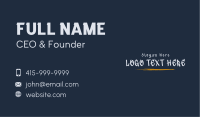 Hipster Calligraphy Wordmark Business Card Image Preview