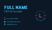 Futuristic Tech Lettermark Business Card Image Preview