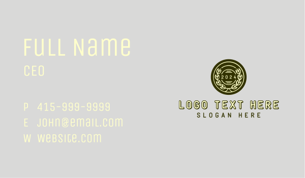 Simple Business Wreath Business Card Design Image Preview