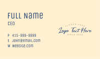 Elegant Cursive Wordmark Business Card Image Preview