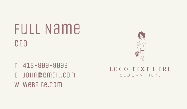 Nude Woman Lingerie Business Card Design Image Preview