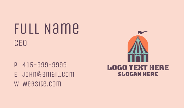 Circus Carnival Tent Business Card Design Image Preview