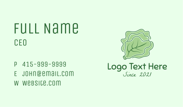 Cabbage Vegetable Minimalist  Business Card Design Image Preview