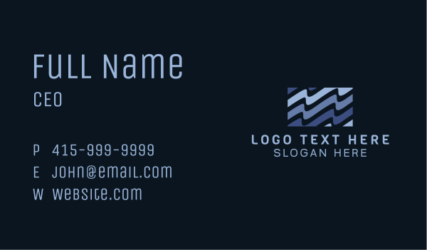 Abstract Box Wave  Business Card Design Image Preview