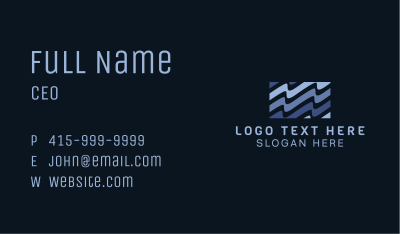 Abstract Box Wave  Business Card Image Preview