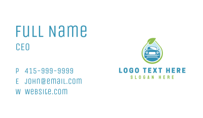 Eco Friendly Car Wash Business Card Image Preview