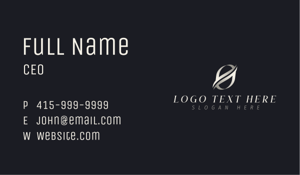 Luxury Swoosh Letter O Business Card Design Image Preview