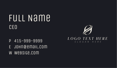 Luxury Swoosh Letter O Business Card Image Preview