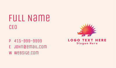 Gradient Hedgehog Animal Business Card Image Preview