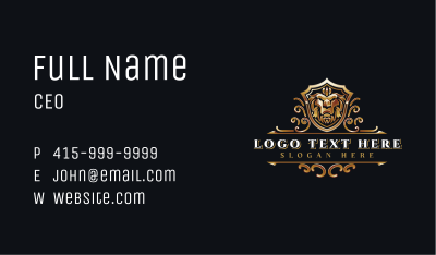 Lion Shield Crest Business Card Image Preview