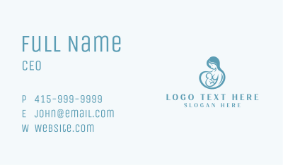 Breastfeeding Infant Childcare Business Card Image Preview