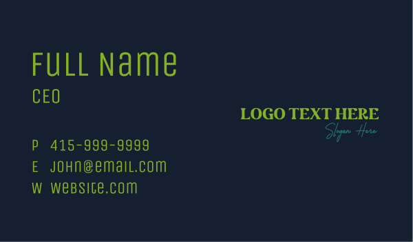Funky Retro Wordmark Business Card Design Image Preview