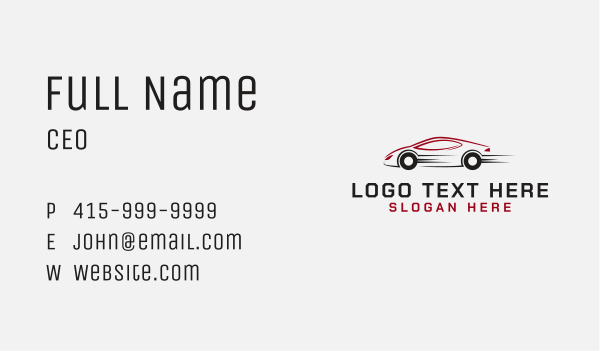Fast Auto Car Business Card Design Image Preview