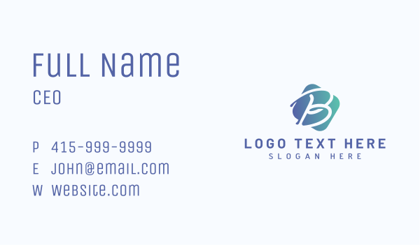 Business Startup Advertising  Letter B Business Card Design Image Preview