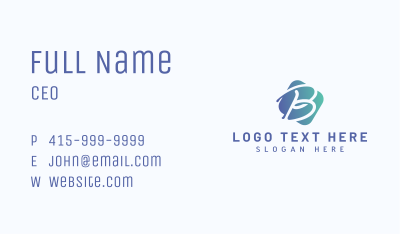 Business Startup Advertising  Letter B Business Card Image Preview