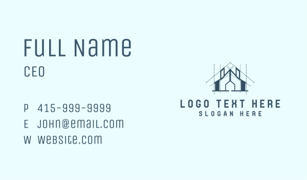 Home Architect Blueprint  Business Card Design Image Preview