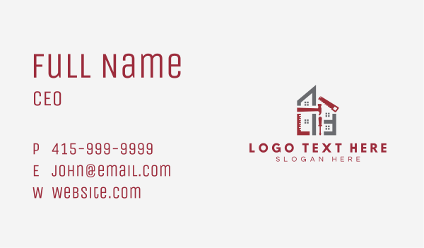 House Construction Tools Business Card Design Image Preview