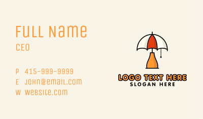 Umbrella Lamp Home Improvement Business Card Image Preview