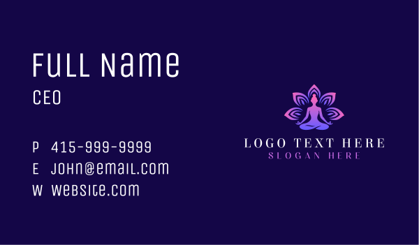 Lotus Yoga Zen Business Card Design Image Preview