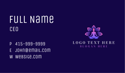 Lotus Yoga Zen Business Card Image Preview