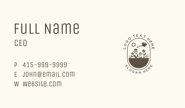 Floral Gardening Care Business Card Design Image Preview