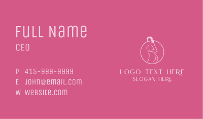 Pink Sexy Nude Woman Business Card Image Preview