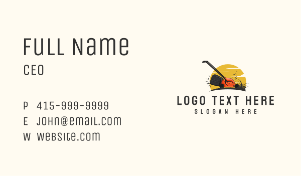 Sunset Lawn Care Gardening Business Card Design Image Preview