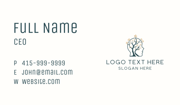 Human Tree Mental Wellness Business Card Design Image Preview