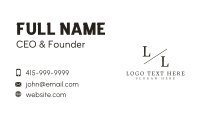 Classy Monochromatic Lettermark Business Card Image Preview