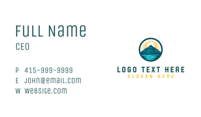 Mountain lake Destination Business Card Image Preview