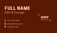 Vintage Retro Script Wordmark Business Card Image Preview