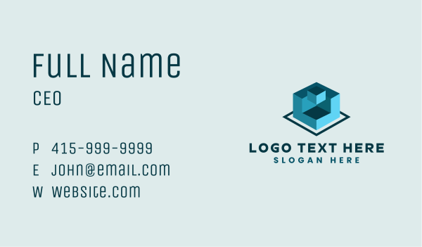 Construction Block Structure Business Card Design Image Preview