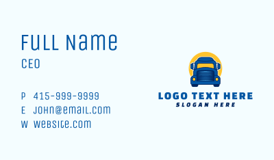 Transportation Truck Automobile Business Card Image Preview