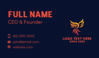 Blazing Legendary Phoenix Business Card Design