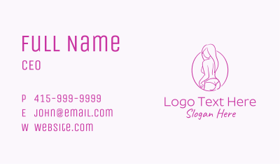 Adult Woman Model Business Card