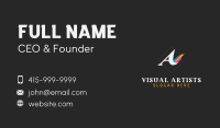 Paint Brush Color Letter A Business Card Image Preview