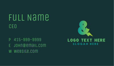Bold Ampersand Font Business Card Image Preview