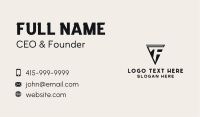 Tech Software Monogram Letter TF Business Card Design